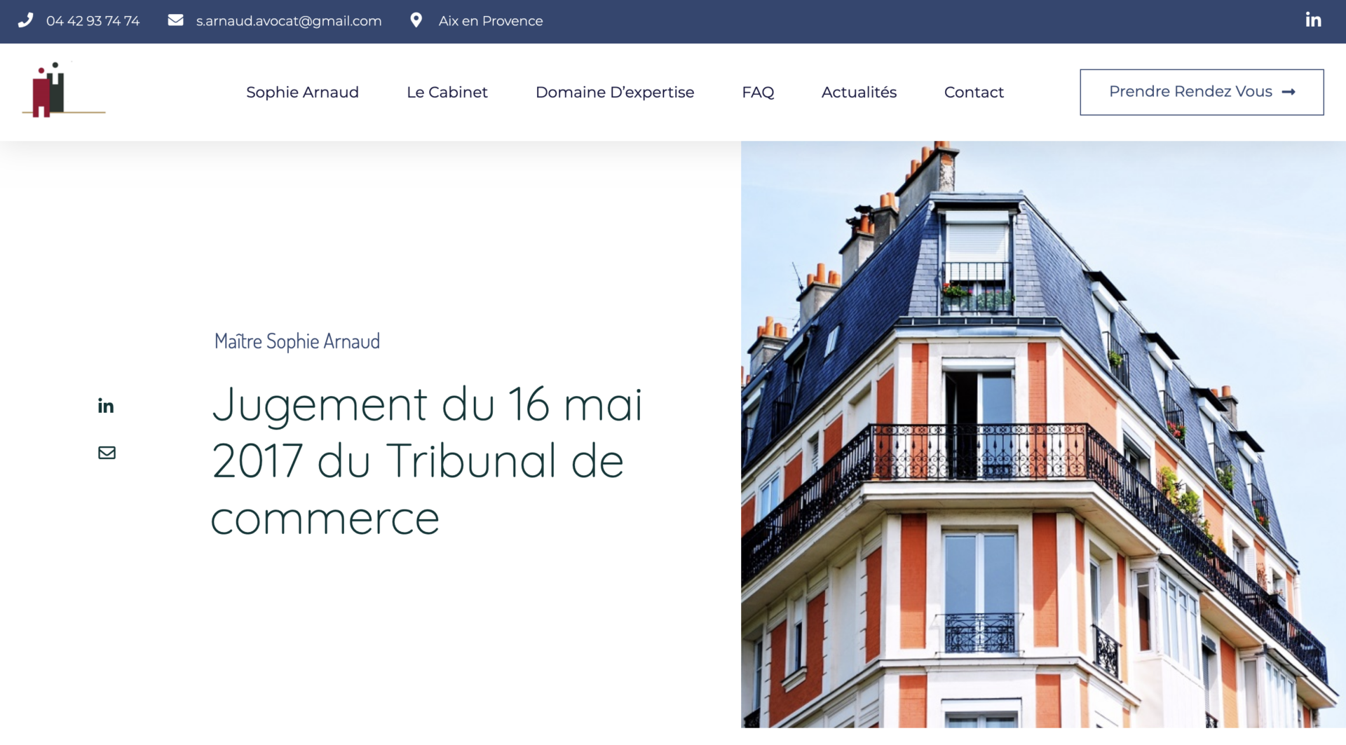 Création site internet Avocat - Aix en Provence Geoffrey Leduc