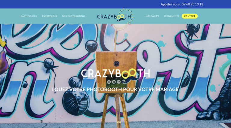 Crazybooth - Création site internet