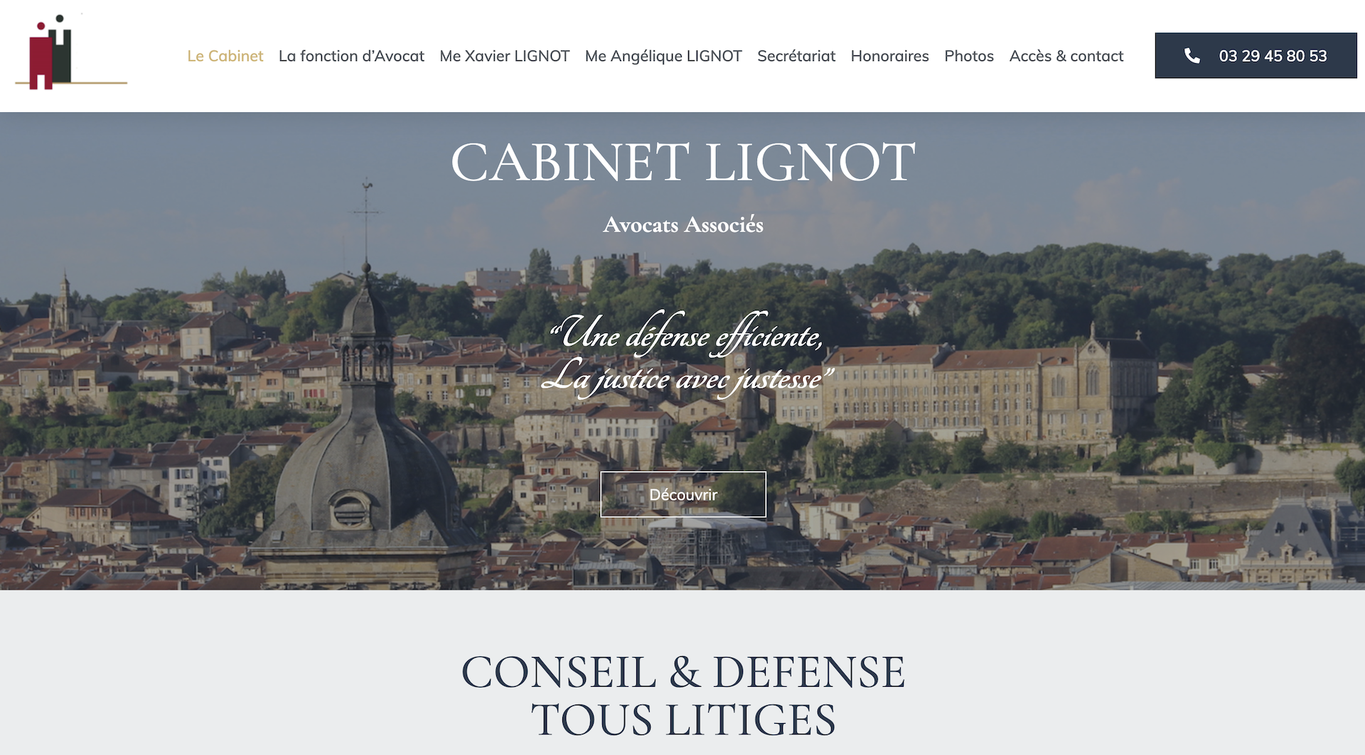 Création site internet Avocat - Xavier Lignot Bar le Duc