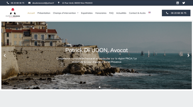 Patrick Deudon Avocat - Création Site internet Avocat