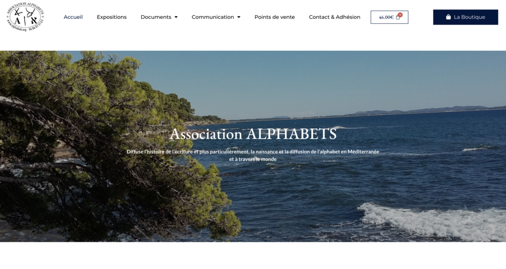 Alphabets.org - Création site Vitrine