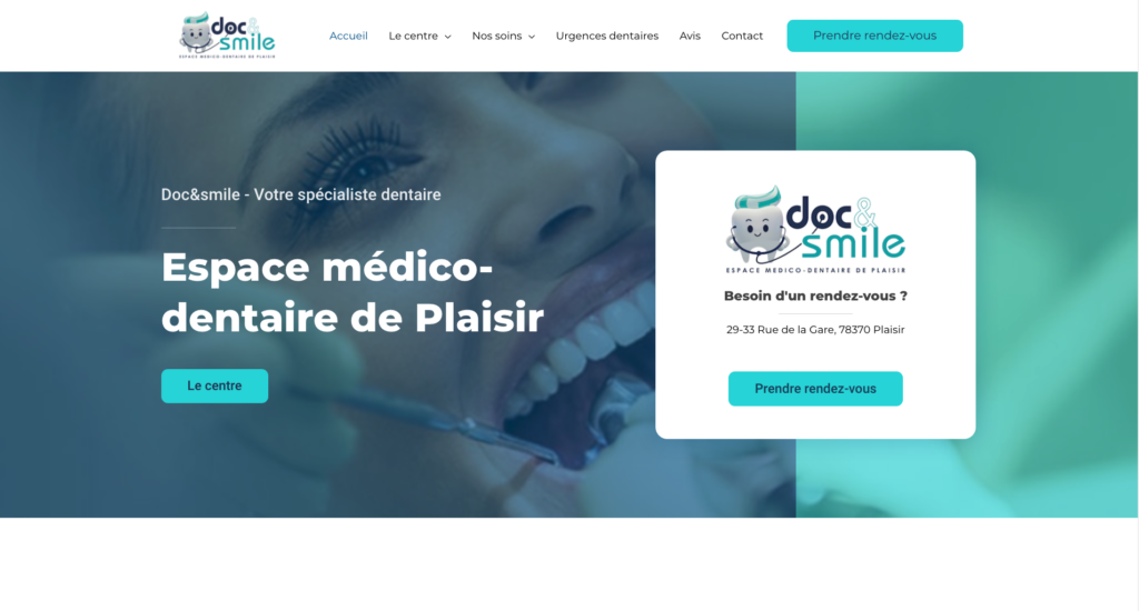 Création site internet Dentiste - Doc&Smile à Plaisir