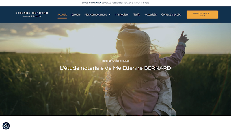 Notaire Etienne Bernard - Création site vitrine - Freelance Geoffrey Leduc
