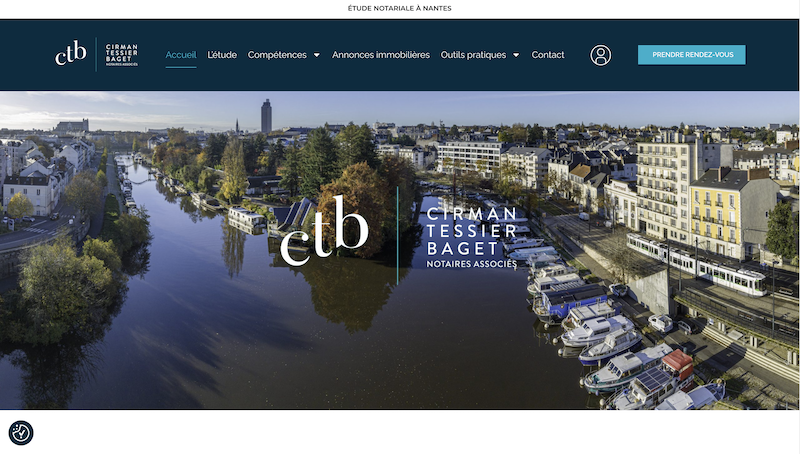 CTB Notaires Nantes - Création site vitrine - Freelance Geoffrey Leduc