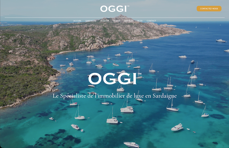 OGGI Sardinia - Création site vitrine - Freelance Geoffrey Leduc