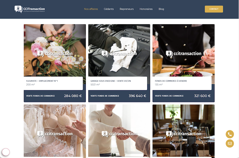 CCI Transaction - Création site vitrine - Freelance Geoffrey Leduc