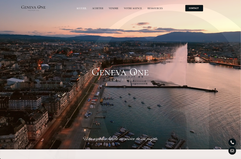 Geneva One - Création site vitrine - Freelance Geoffrey Leduc